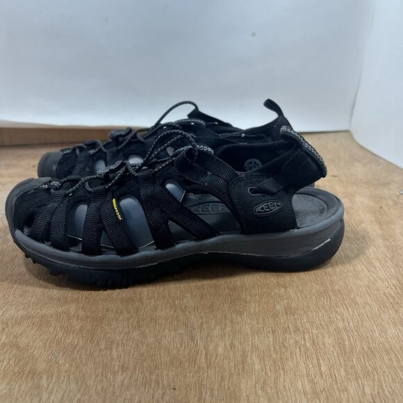Keen Whisper Women Size 9 Black Sport Strappy Hiking Sandals - Picture 3 of 8
